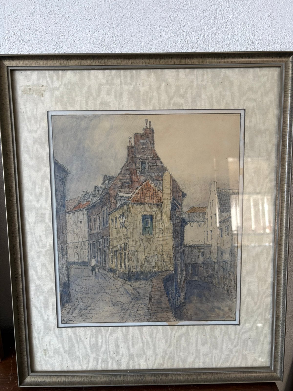Aquarel van Jelinger Heksenhook Maastricht, Ophalen