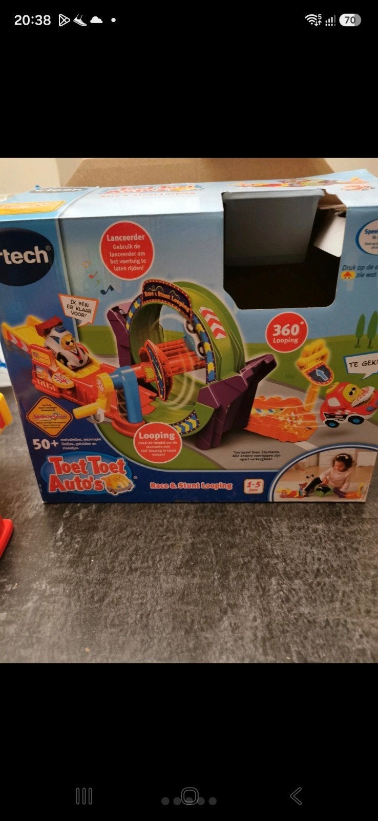 VTech Toet Toet Auto's Race & Stunt Looping, Overige merken, Ophalen of Verzenden, Racebaan, Gebruikt