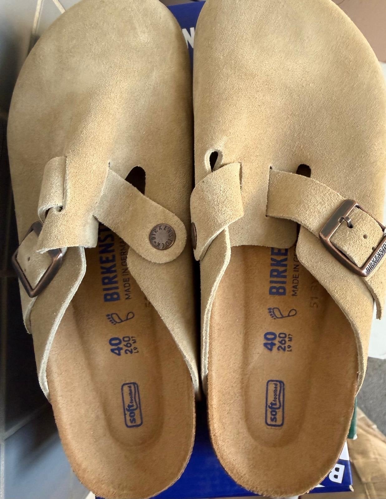 Birkenstock Boston Clogs - Maat 40, Ophalen of Verzenden, Nieuw, Beige, Slippers