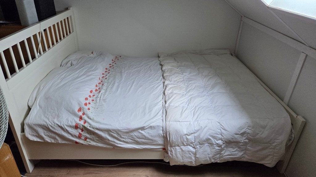 Tweepersoonsbed wit Ikea, Ophalen, Gebruikt, Wit, Tweepersoons