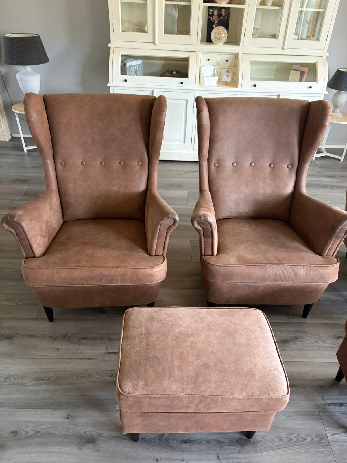 MOET WEG!! Ikea Strandmon set, Ophalen, Zo goed als nieuw, 50 tot 75 cm, Leer