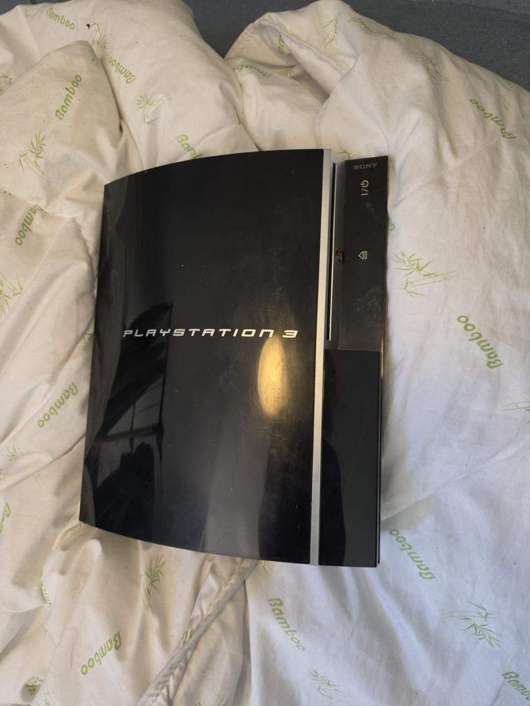 PlayStation 3 Console - Zwart, Spelcomputers en Games, Spelcomputers | Sony PlayStation 3, Gebruikt, Phat, Zonder controller, Met harde schijf