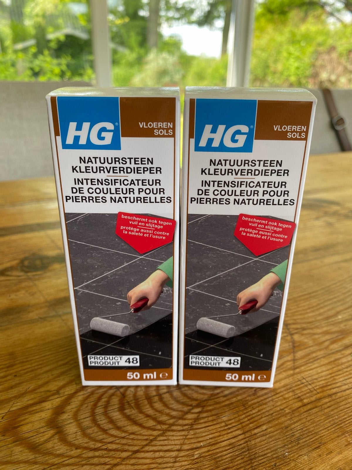 HG Natuursteen Kleurverdieper - 2x 50ml, Overige kleuren, Nieuw, Beits, Ophalen of Verzenden