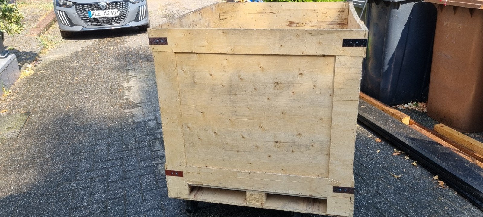 Houten transportkist 103x87x87x75 cm, Huis en Inrichting, Ophalen, Gebruikt, 100 tot 150 cm, 75 tot 100 cm