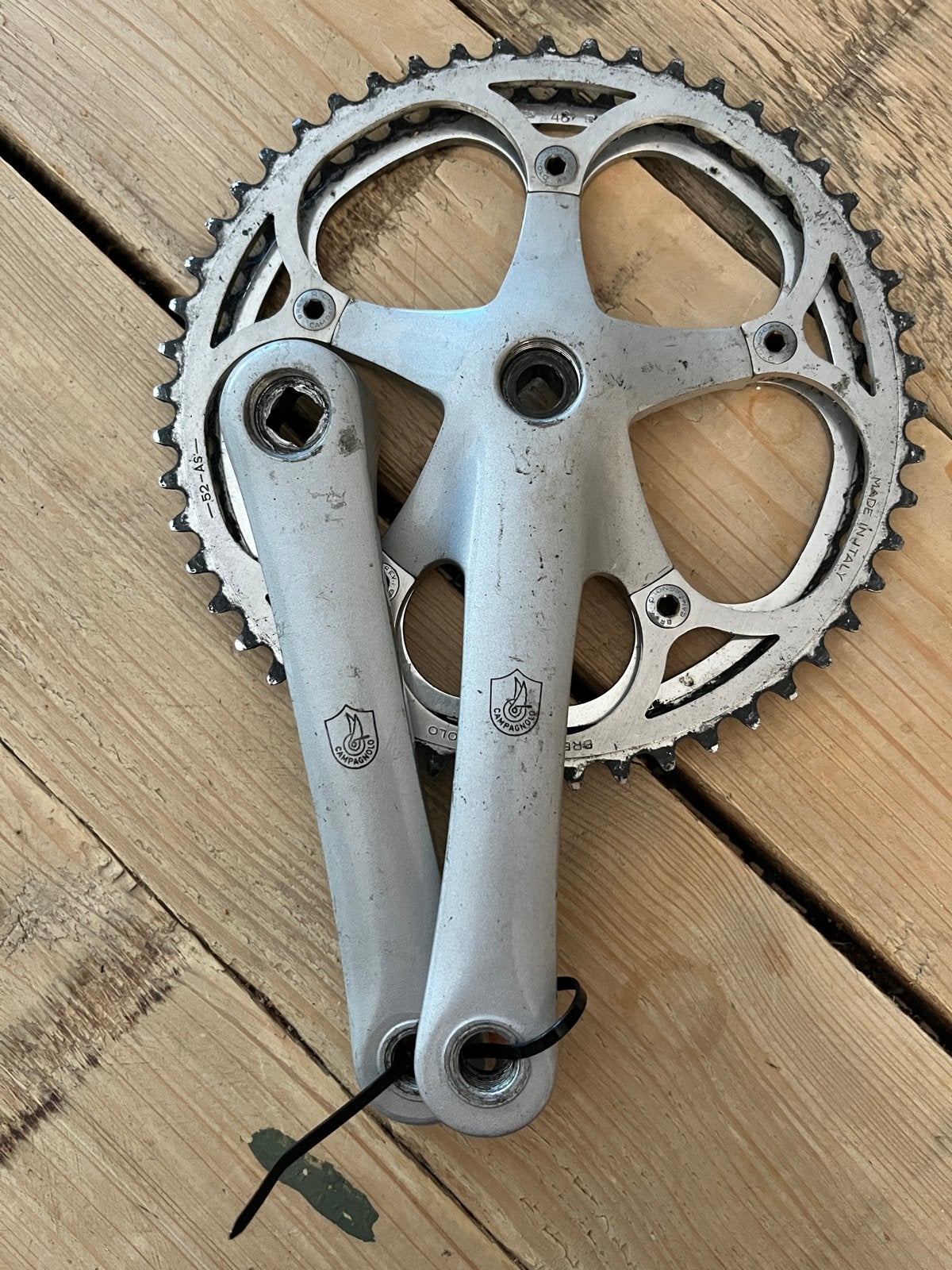 Campagnolo crankstel - Vintage fiets 170 mm, Crankstel of Pedalen, Gebruikt, Ophalen of Verzenden, Aluminium