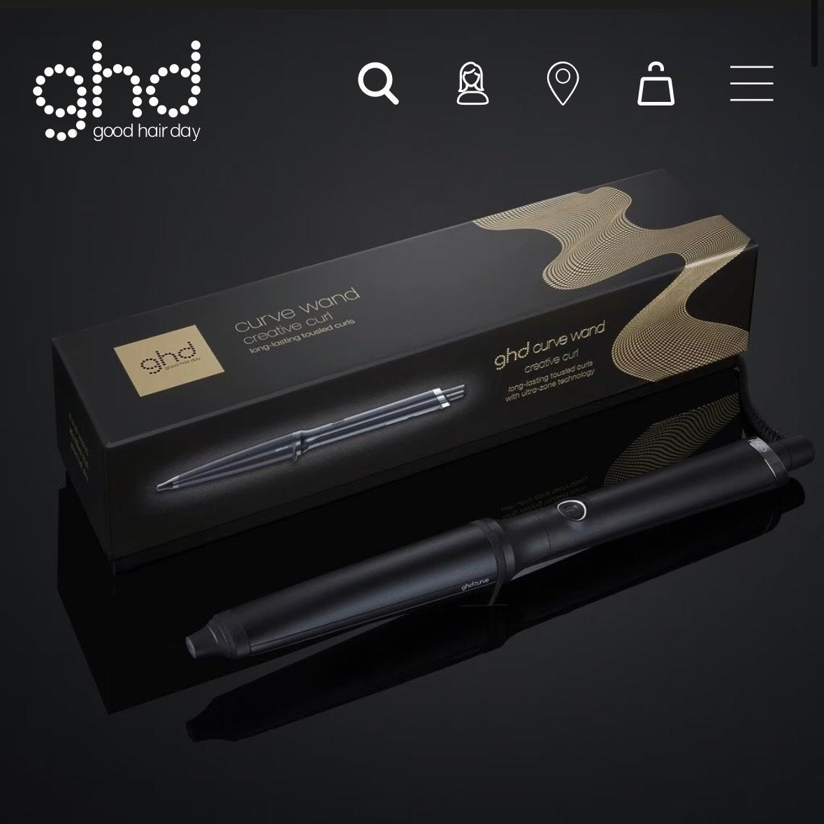 GHD Curve Creative Curl Wand Krultang met Britse stekker, Ophalen of Verzenden, Zo goed als nieuw, Haarverzorging
