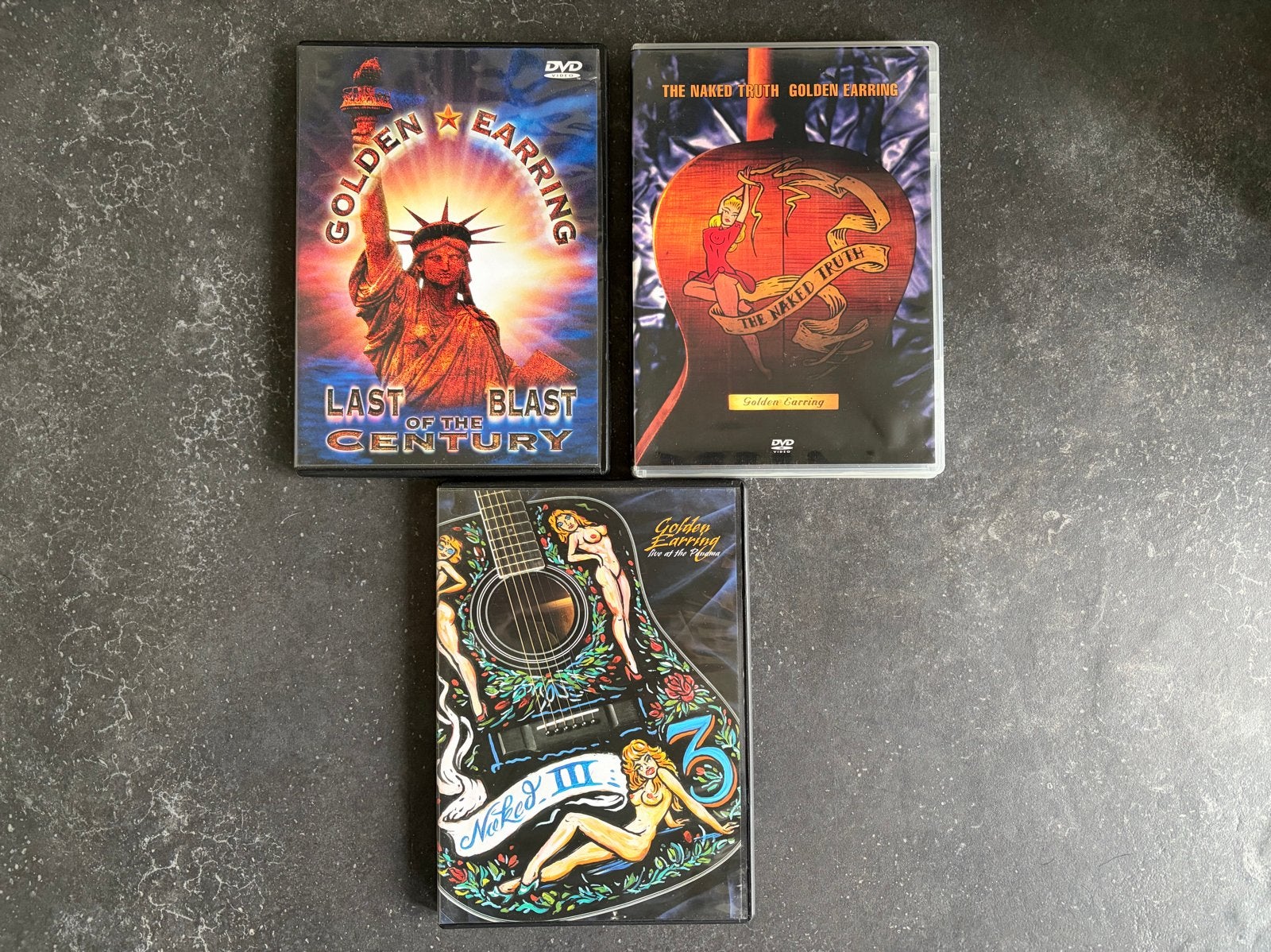 Golden Earring DVD’s: The Naked Truth, Naked III, Last Blast, Alle leeftijden, Nederlands, Ophalen of Verzenden, Concert