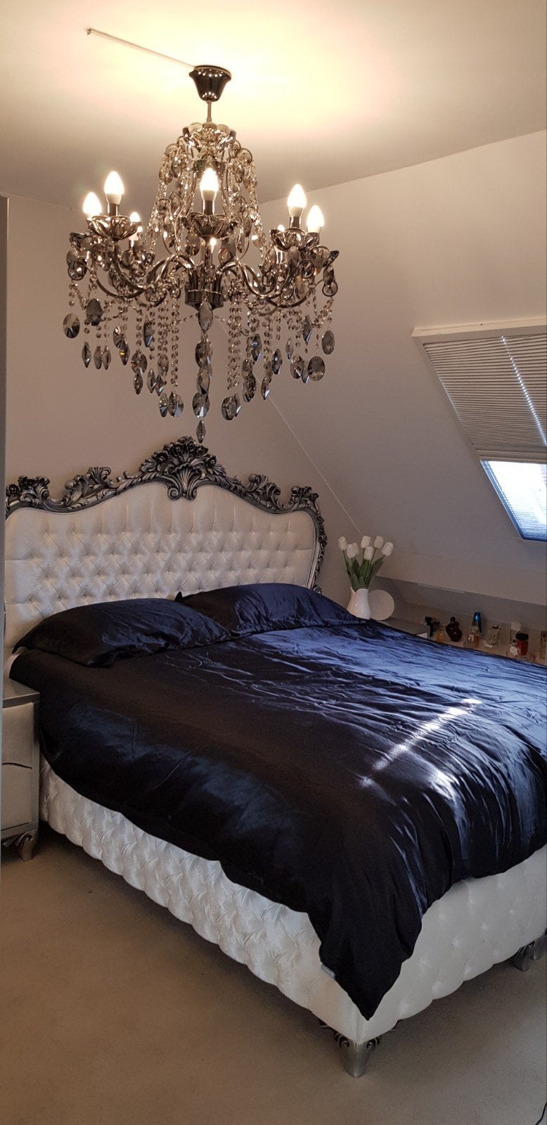 Luxe boxspring MODERNE BAROK met opbergruimte, Huis en Inrichting, Ophalen, Nieuw, Tweepersoons