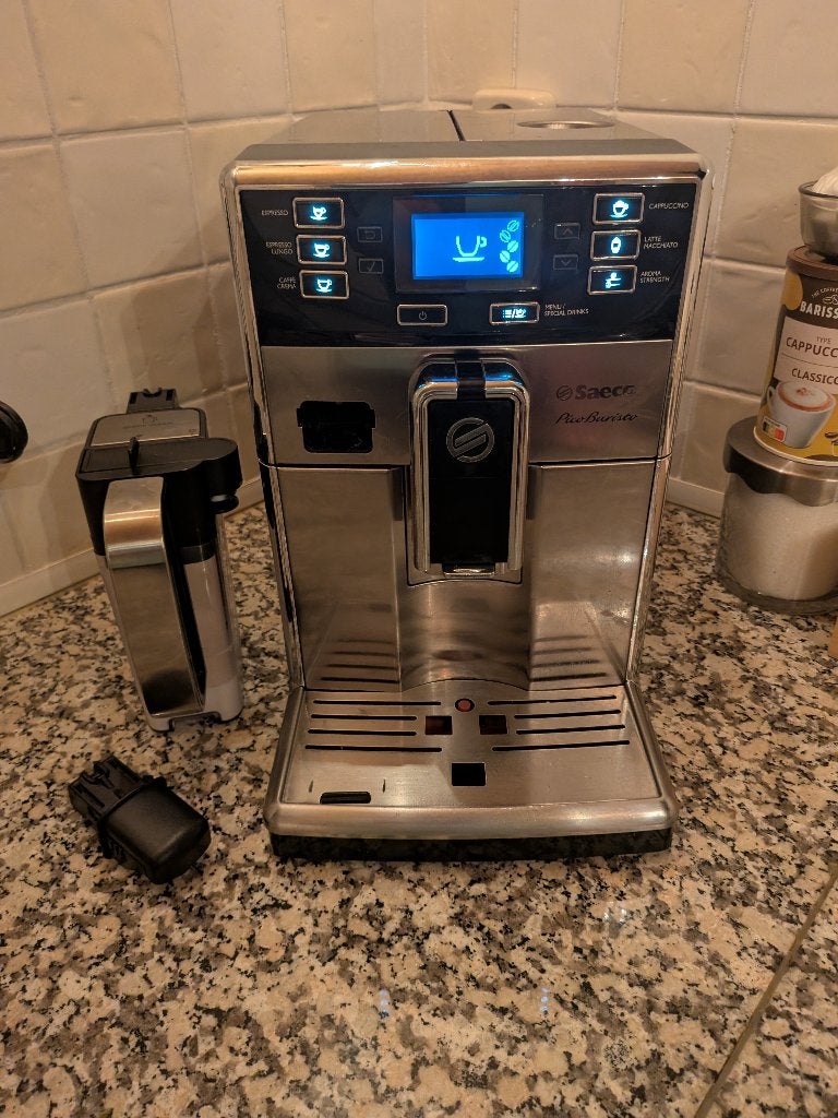 Luxe RVS Saeco PicoBaristo koffiebonen machine, Ophalen, Afneembaar waterreservoir, 10 kopjes of meer, Koffiemachine