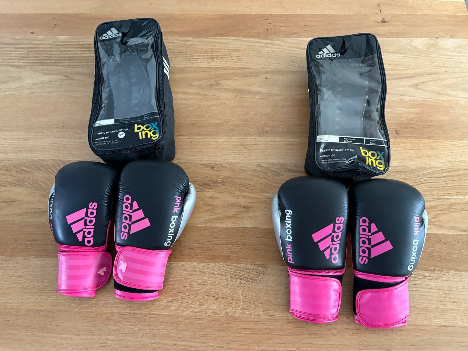 Adidas Hybrid DF100 Bokshandschoenen - Roze/Zwart, Ophalen of Verzenden, Zo goed als nieuw, Bokshandschoenen