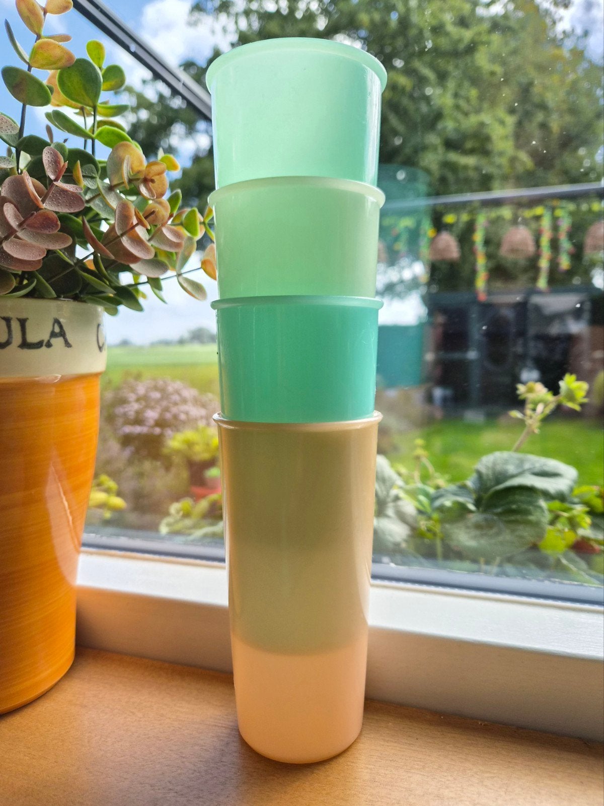 Tupperware bekers pastel, Huis en Inrichting, Keuken | Tupperware, Ophalen of Verzenden, Beker of Kan
