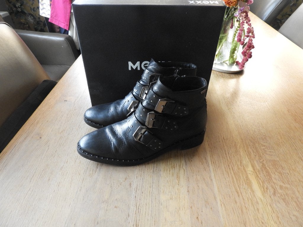 Dames schoenen. Merk Mexx, Mexx, Zwart, Lage of Enkellaarzen, Ophalen of Verzenden