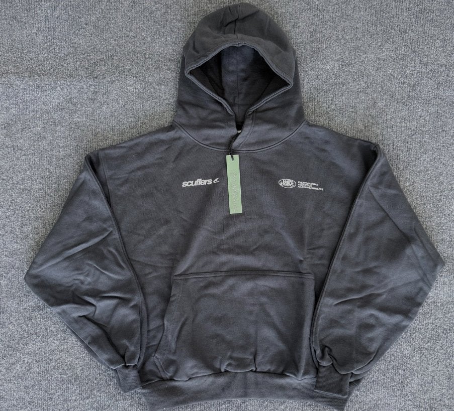 Scuffers Hoodie - Donkergrijs - Maat M, Kleding | Heren, Ophalen of Verzenden, Zo goed als nieuw, Maat 48/50 (M), Grijs