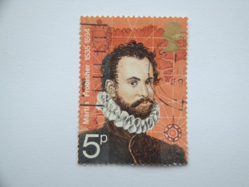 Postzegel Engeland Sir Martin Frobscher 5 Pence., Verzenden, Gestempeld