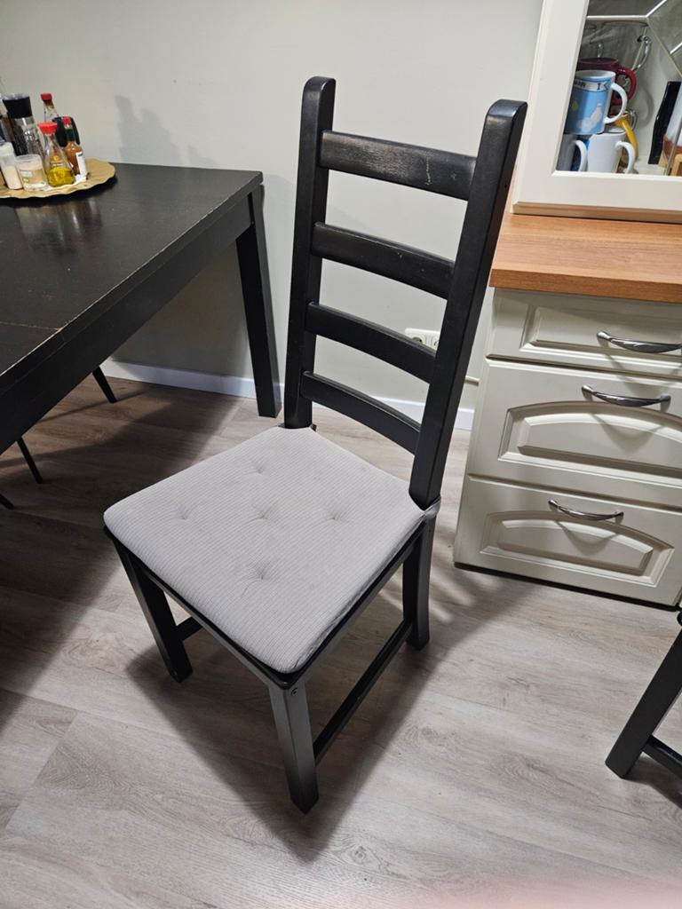 Eettafel Stoelen Met Zitkussen, Ophalen, Gebruikt, Zwart, Vijf, Zes of meer stoelen