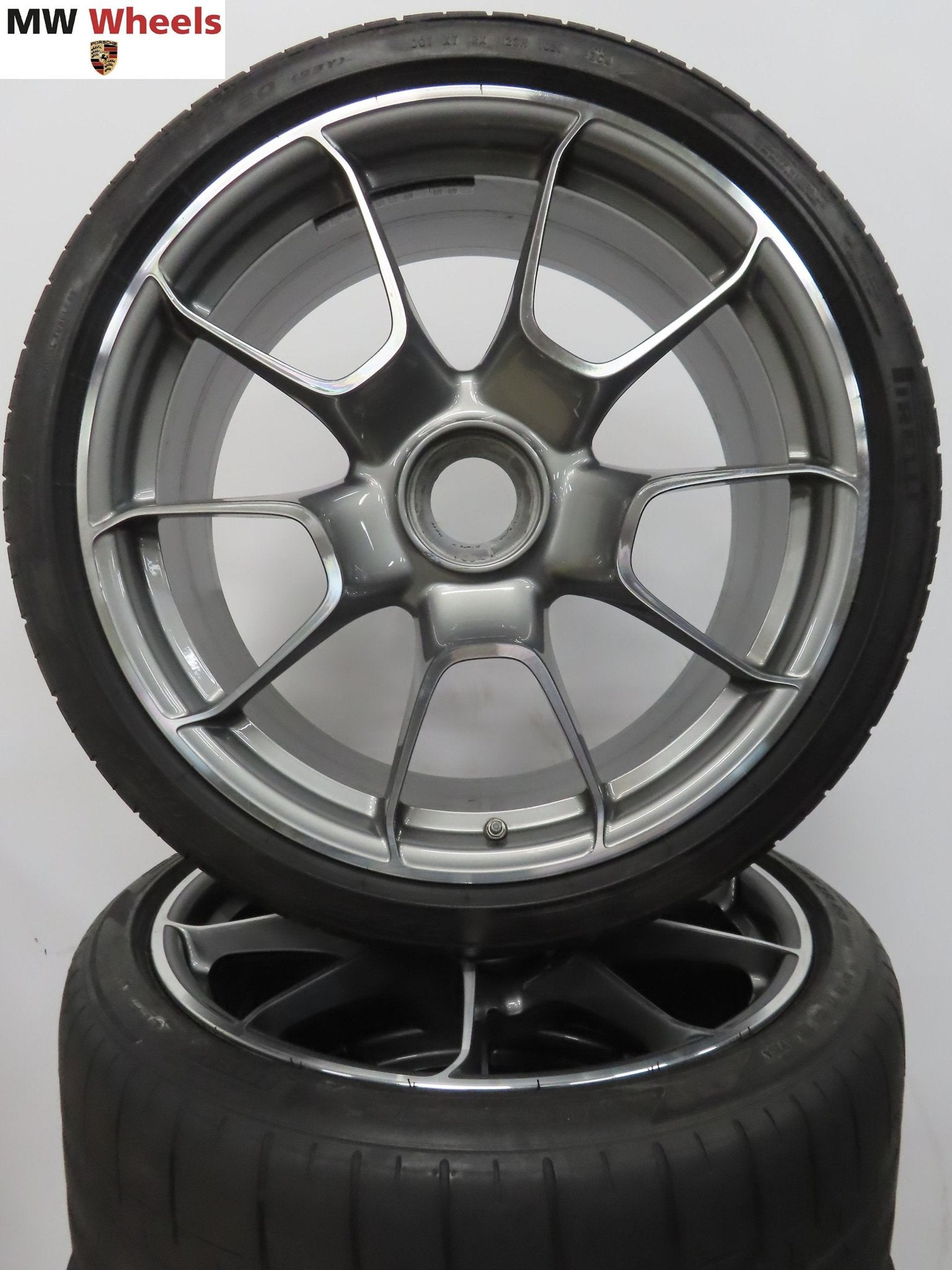 Originele Porsche 992 911 Turbo S 21 inch velgen zomerbanden, Gebruikt, 255 mm, -, -
