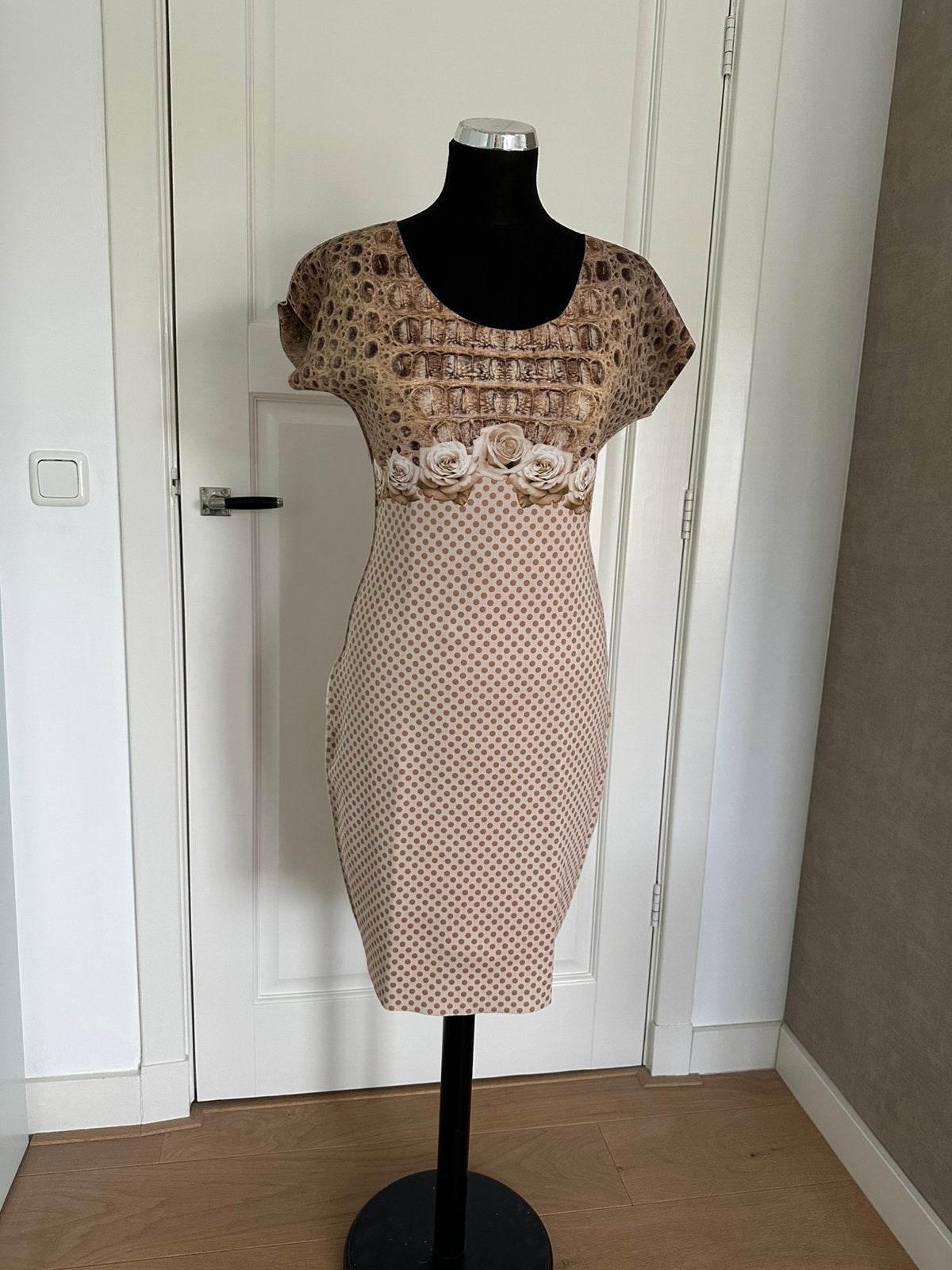 Animapop reversible jurk maat S, Beige, Ophalen of Verzenden, Zo goed als nieuw, Knielengte