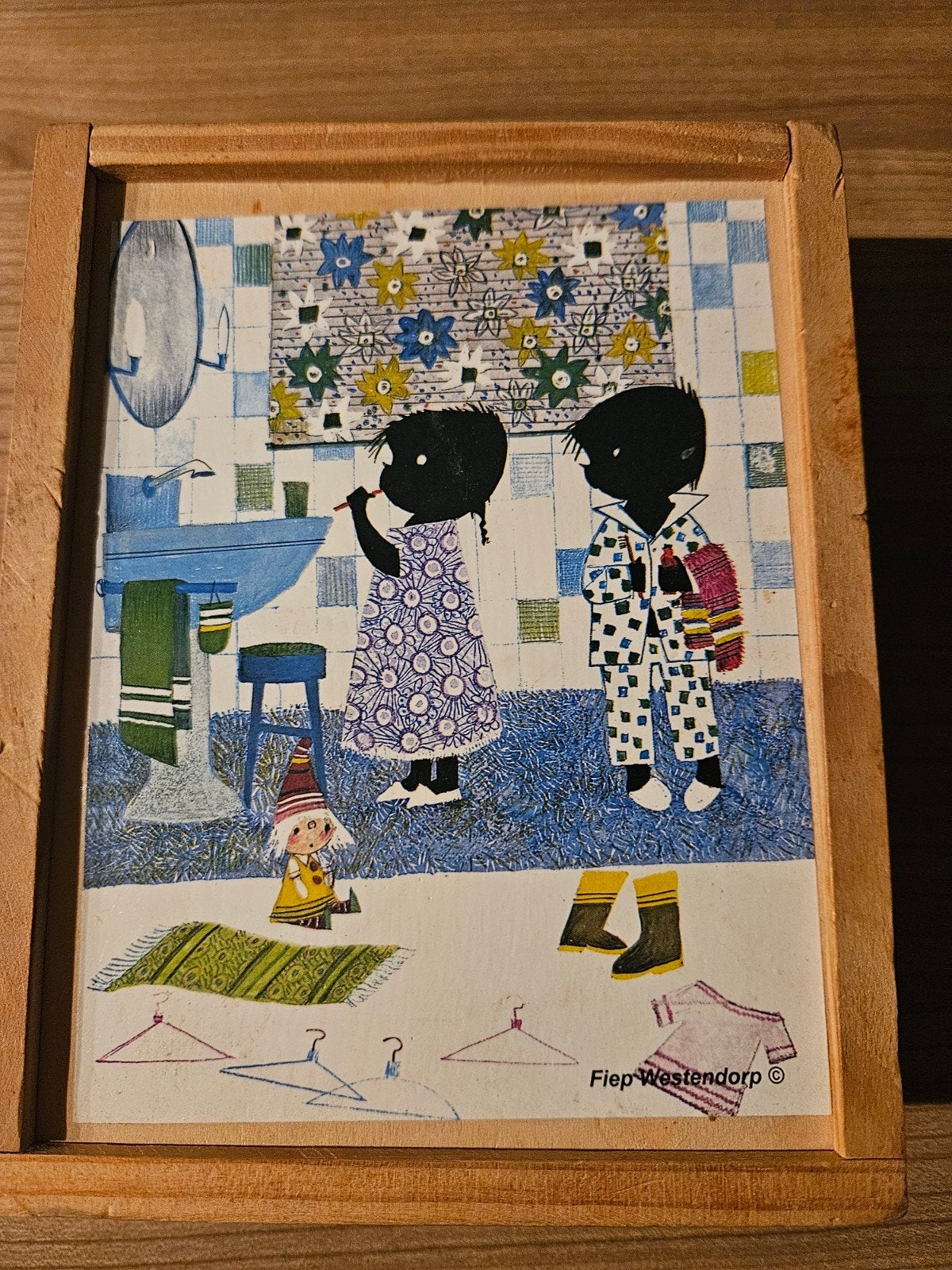 Vintage blokkenpuzzel, Ophalen, Gebruikt, Overige typen