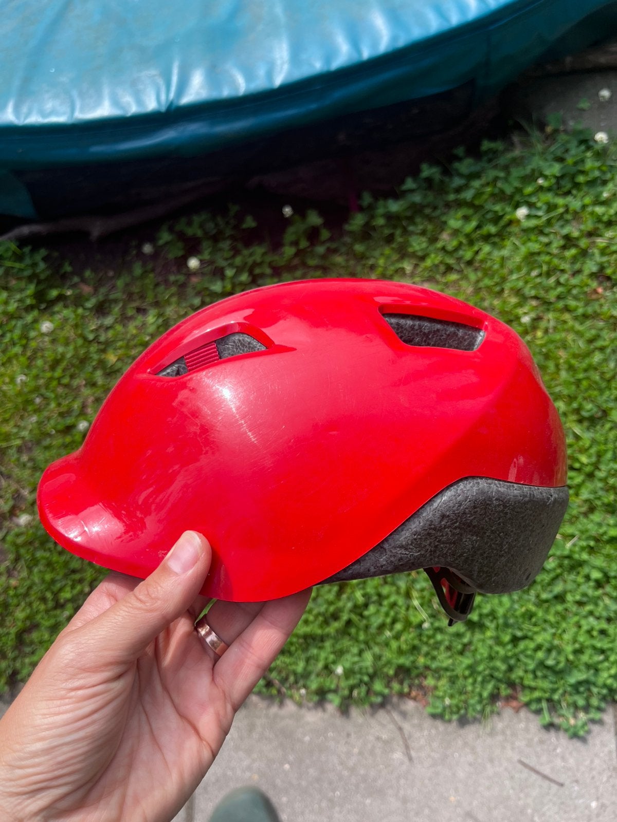 Fietshelm b twinn rood 53-56 cm, Ophalen, Zo goed als nieuw