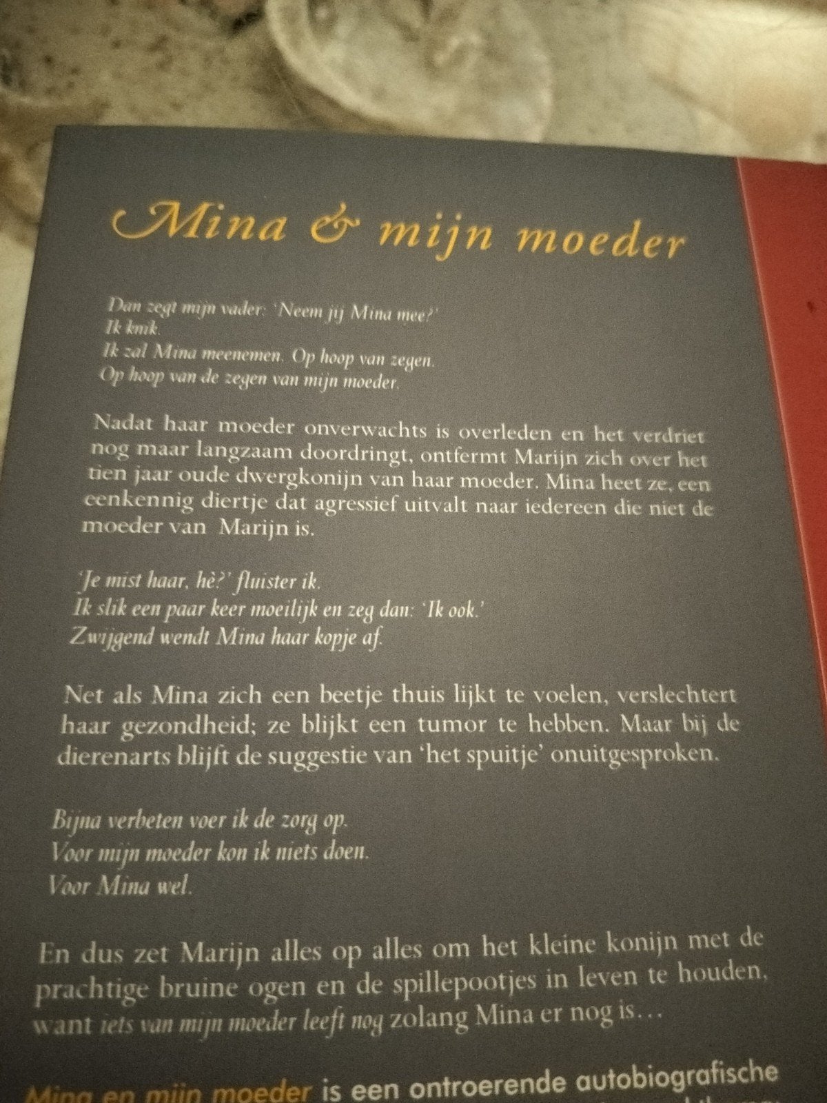 Marijn van Nieuwer-Amstel - Mina & mijn moeder, Gelezen, Ophalen of Verzenden, M. van Nieuwer-Amstel