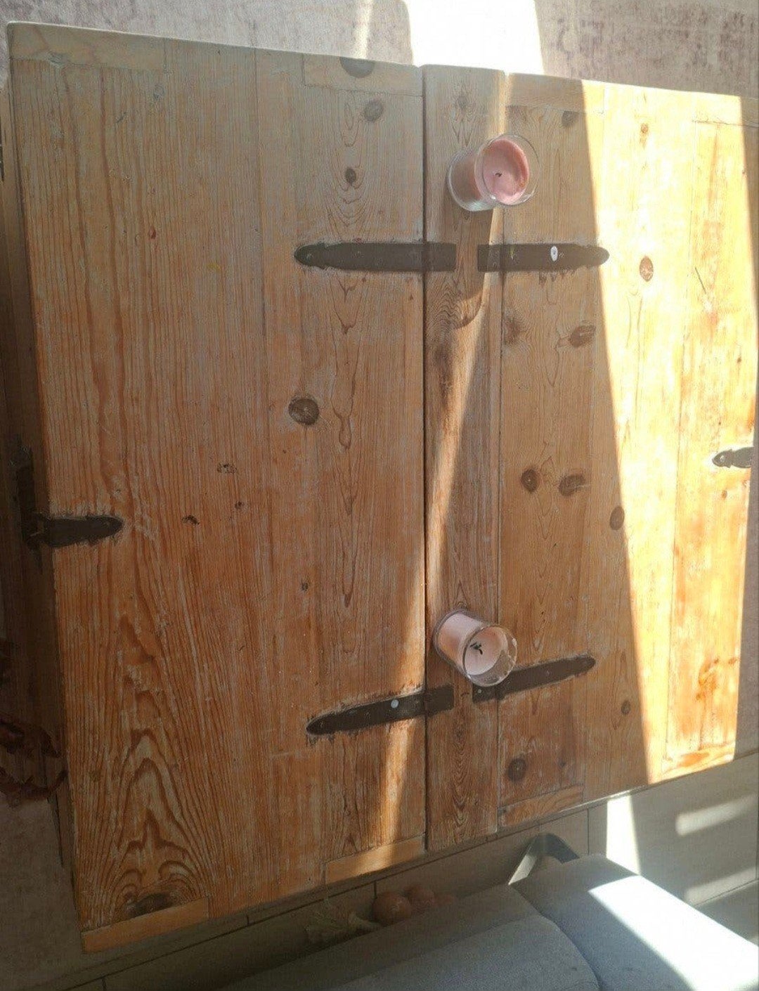 oudere  houten kist/salontafel - 1x1 meter, Ophalen, Gebruikt, 100 tot 150 cm, 100 tot 125 cm