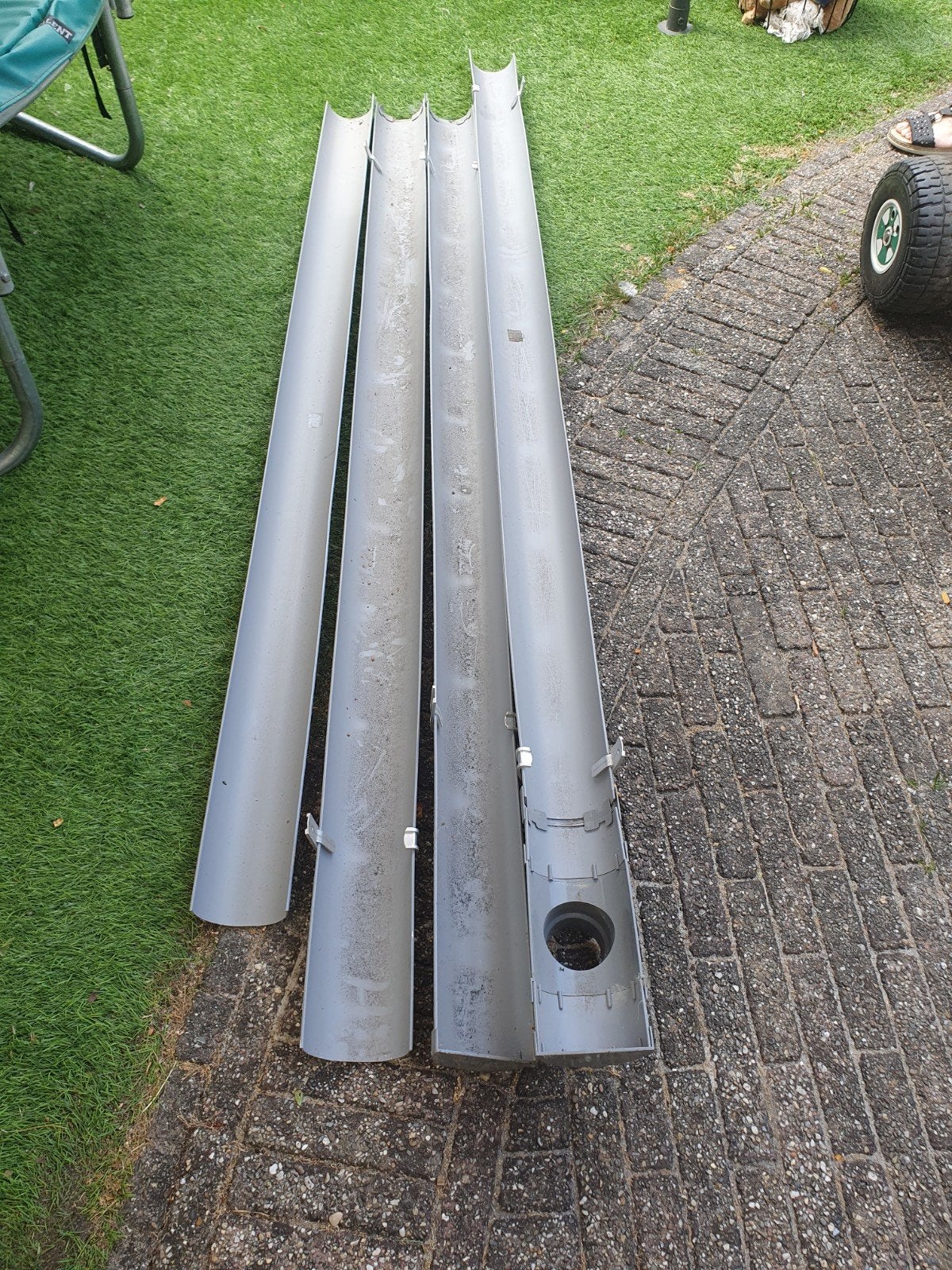 Dakgoot 1x gebruikt, Ophalen, Pvc, 2 tot 4 meter, Zo goed als nieuw