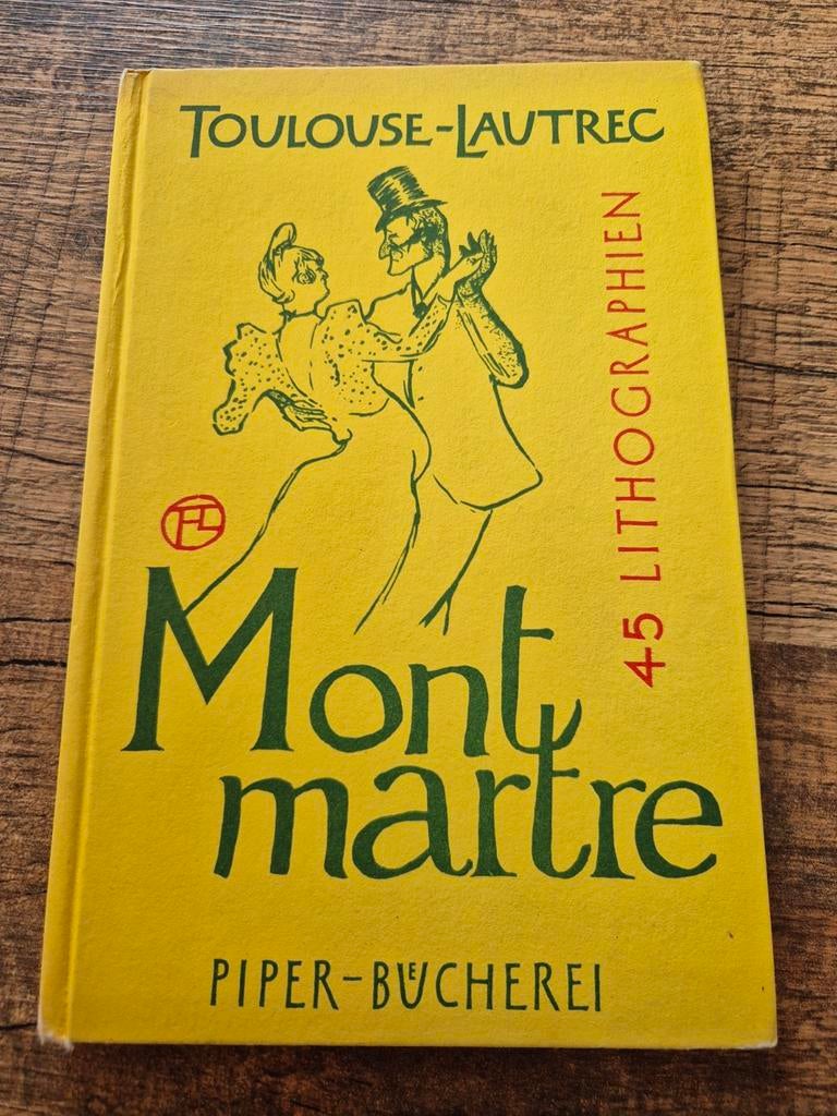 Vintage kunstboek "Montmartre" met 45 lithografieën uit 1953, Ophalen of Verzenden, Henri de Toulouse-Lautrec