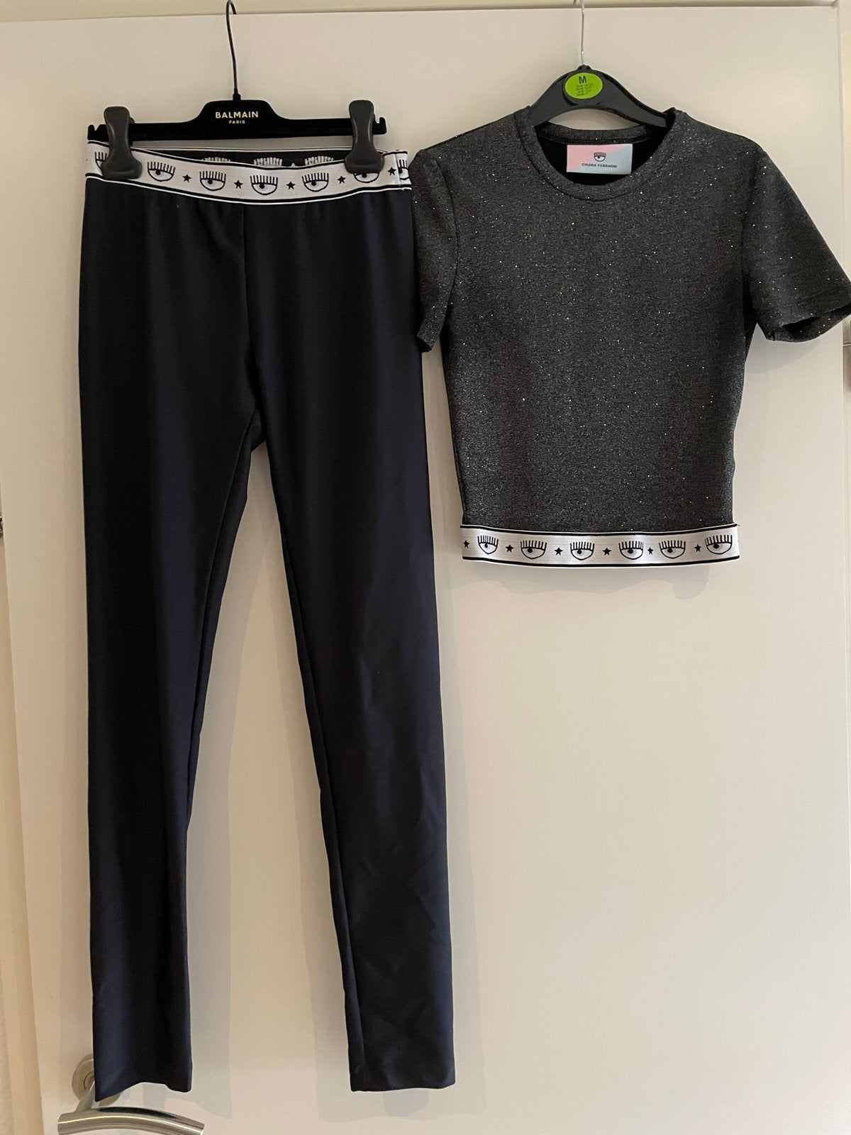 Chiara ferragni legging broek met bijpassend top 12 jaar, Ophalen of Verzenden, Zo goed als nieuw, Meisje, Setje