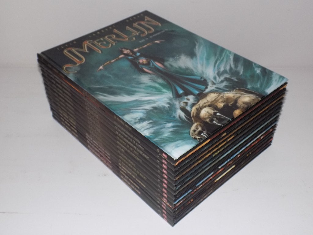 Merlijn ~ Complete serie HC''s 1 t/m 10 + Queeste 1 t/m 5, Boeken, Complete serie of reeks, Ophalen of Verzenden, Zo goed als nieuw