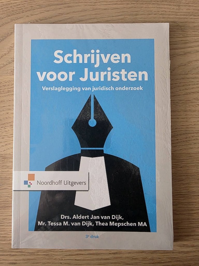 Schrijven voor Juristen, Boeken, Drs. Aldert Jan van Dijk, Thea Mepschen MA, Nieuw, Gamma, HBO