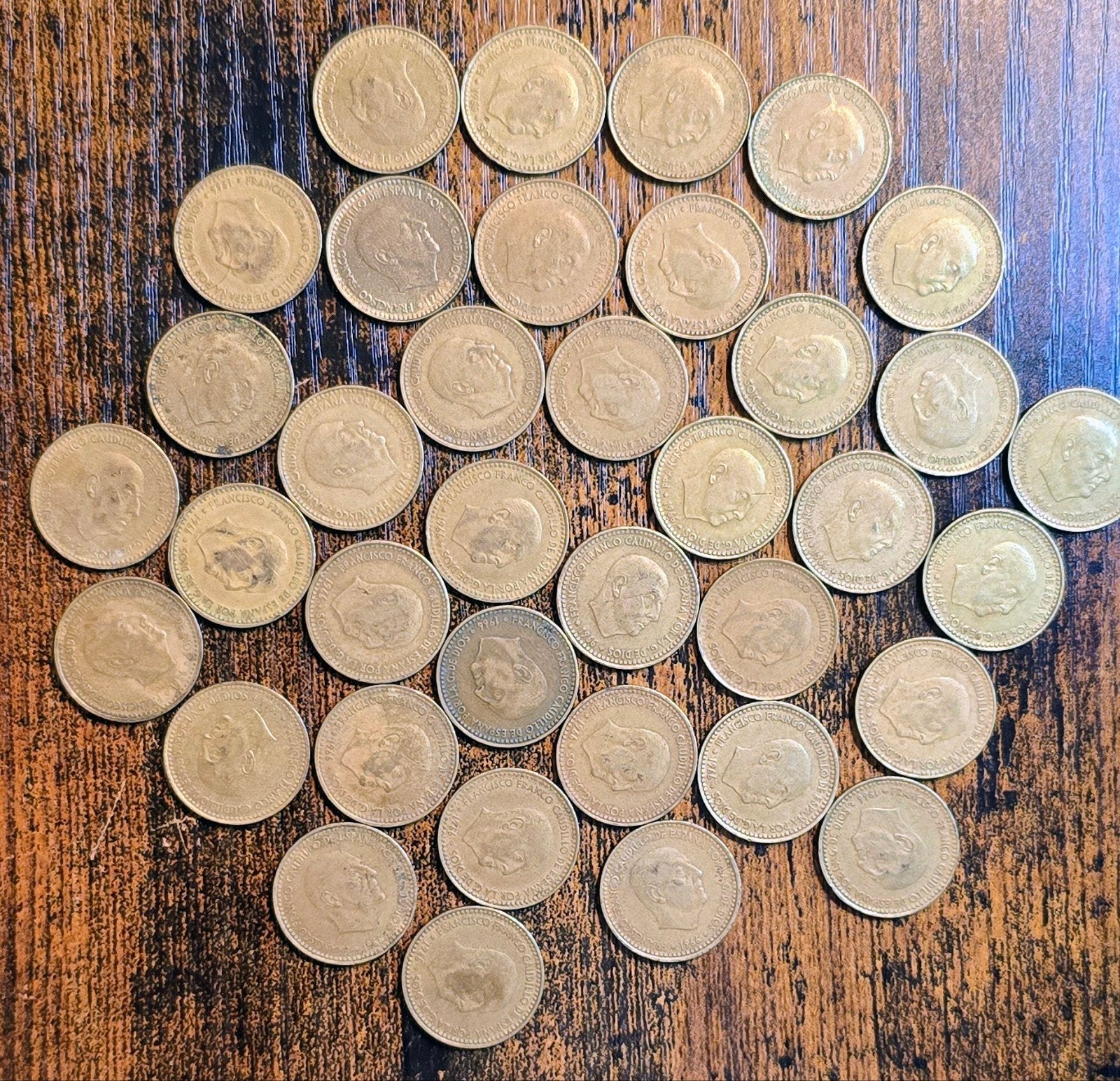 Spanje 37 x 1 Peseta 1966, Ophalen of Verzenden