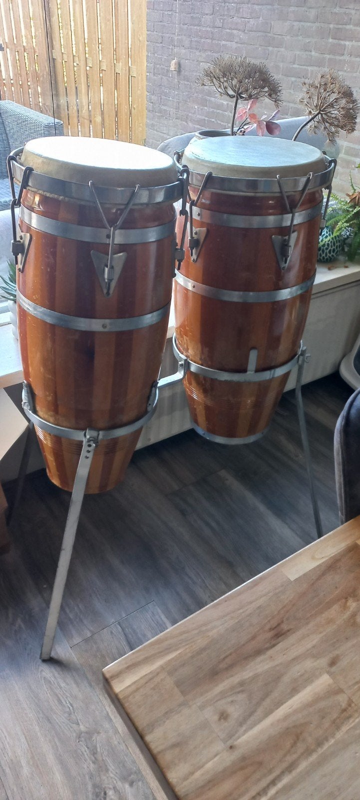 Dubbele Bongo Set in Goede Staat, Ophalen of Verzenden