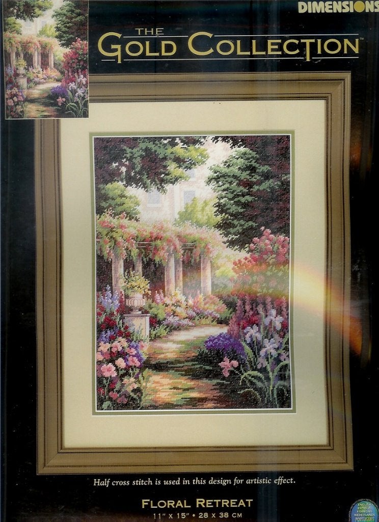 Cado AANBIEDING DIMENSIONS borduurpakket  FLORAL RETREAT, Ophalen of Verzenden, Nieuw, Handborduren, Borduurpakket