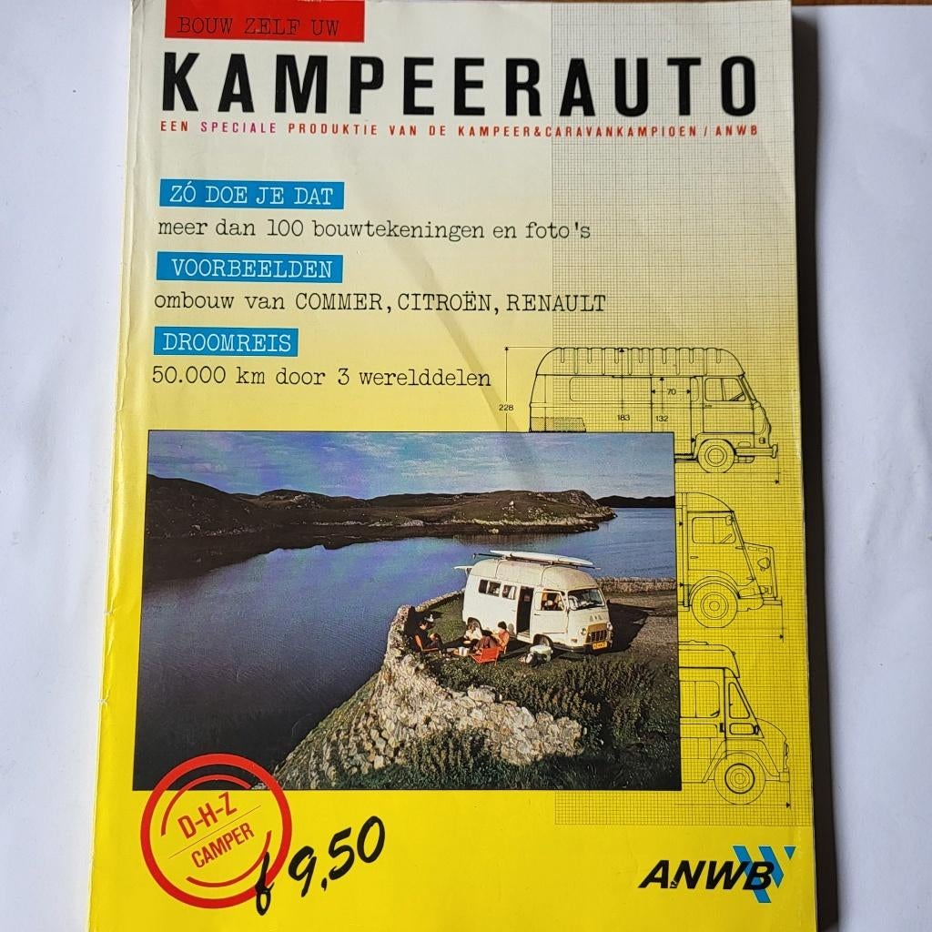 Vintage auto boeken. Retro instructies. Kampeerauto ANWB, Ophalen of Verzenden, Zo goed als nieuw, Algemeen