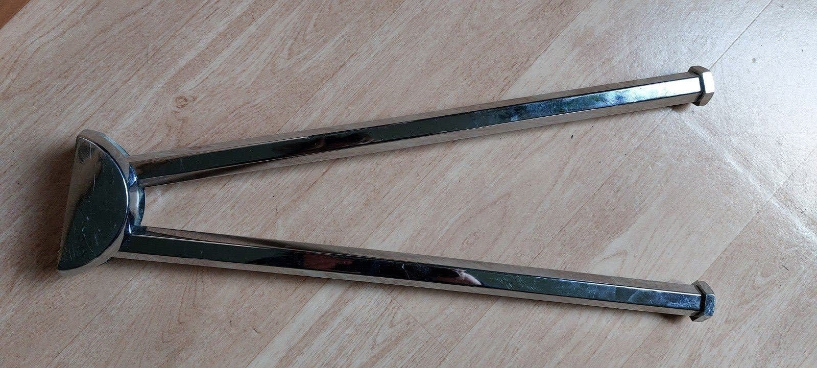 Oud handdoekenrek met 2 stangen / art deco?, Ophalen of Verzenden