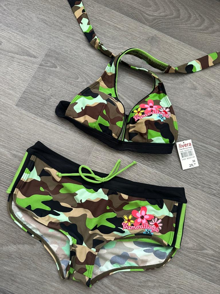 Camouflage bikini, Kleding | Dames, Badmode en Zwemkleding, Ophalen of Verzenden, Nieuw, Groen, Bikini