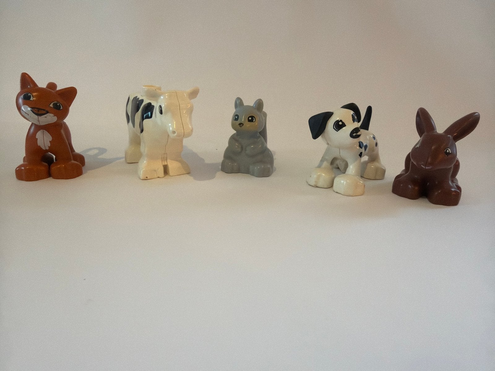Lego Duplo Dierenfiguren Set - Kat, Koe, Eekhoorn, Hond, Kon, Ophalen of Verzenden, Zo goed als nieuw, Overige merken