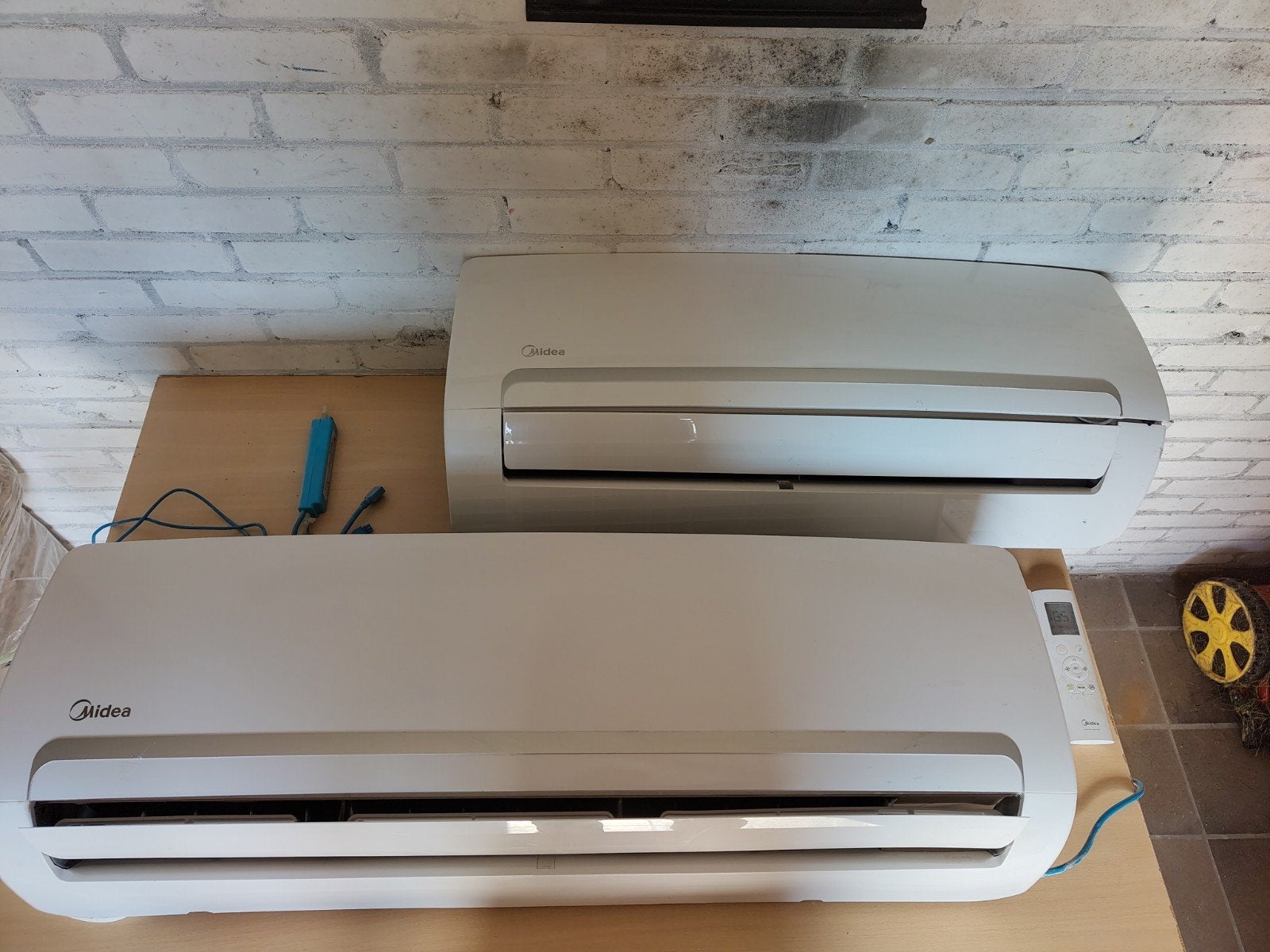 2x Midea Airco - 5,3 kW + 2,64 kW met binnen/buitenunits, Witgoed en Apparatuur, Ophalen, Gebruikt, Minder dan 60 m³, 3 snelheden of meer
