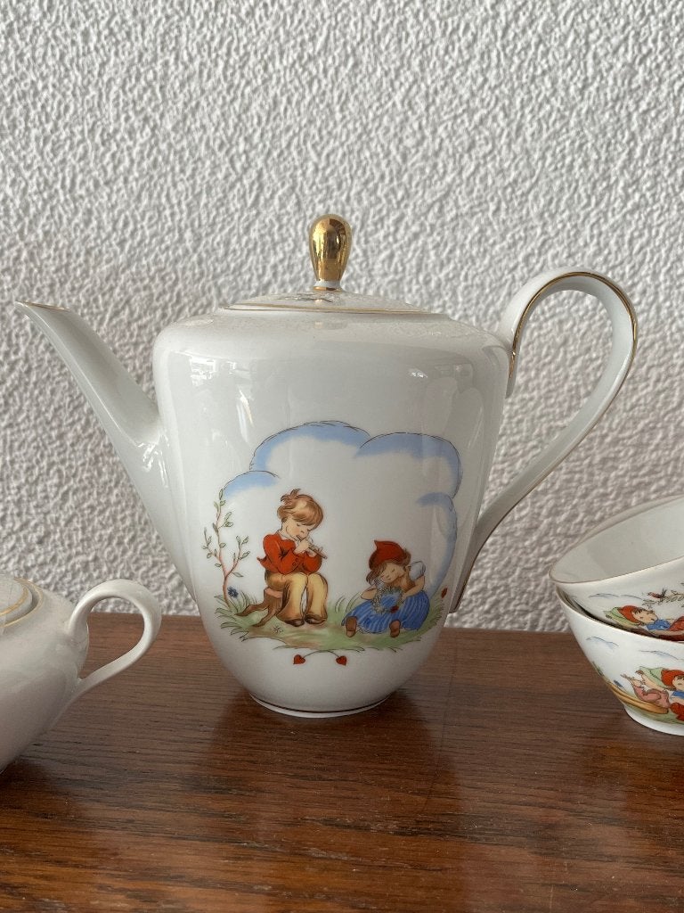 Prachtig antiek kinder-thee-servies, Ophalen of Verzenden