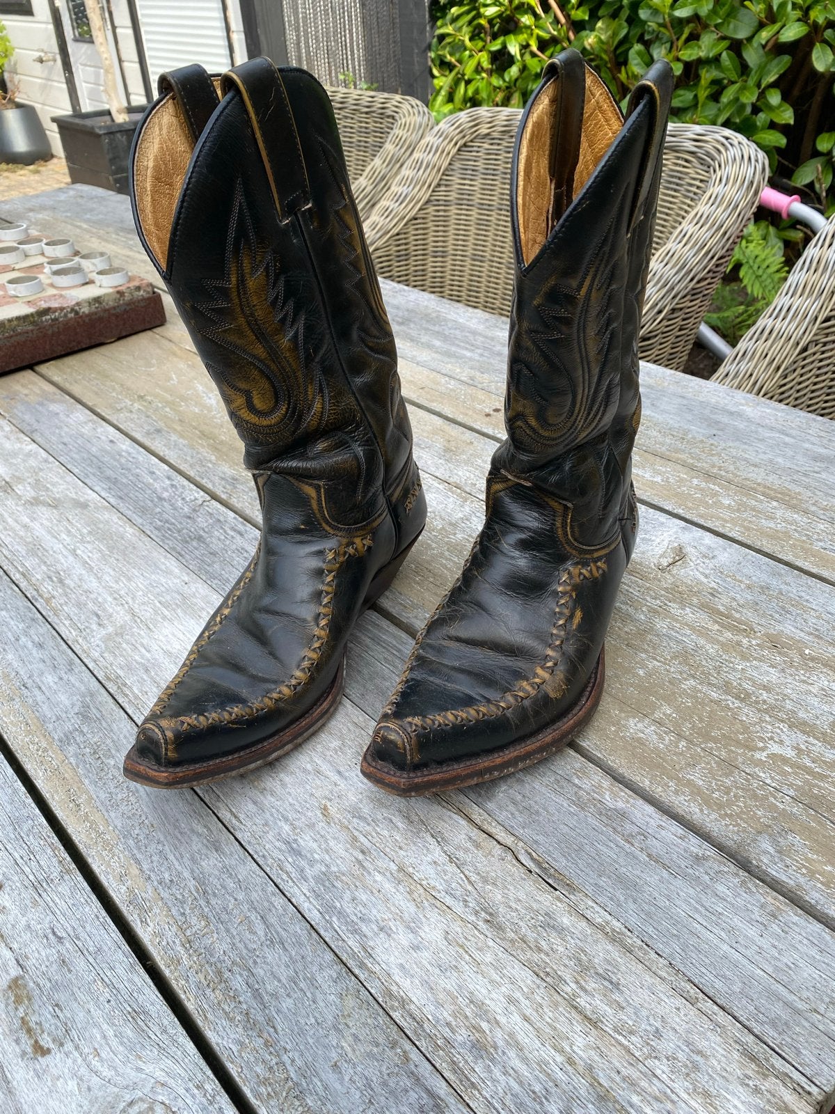 Sendra Cowboylaarzen Zwart Leer - Maat 42, Kleding | Dames, Ophalen of Verzenden, Gedragen, Zwart, Lage of Enkellaarzen