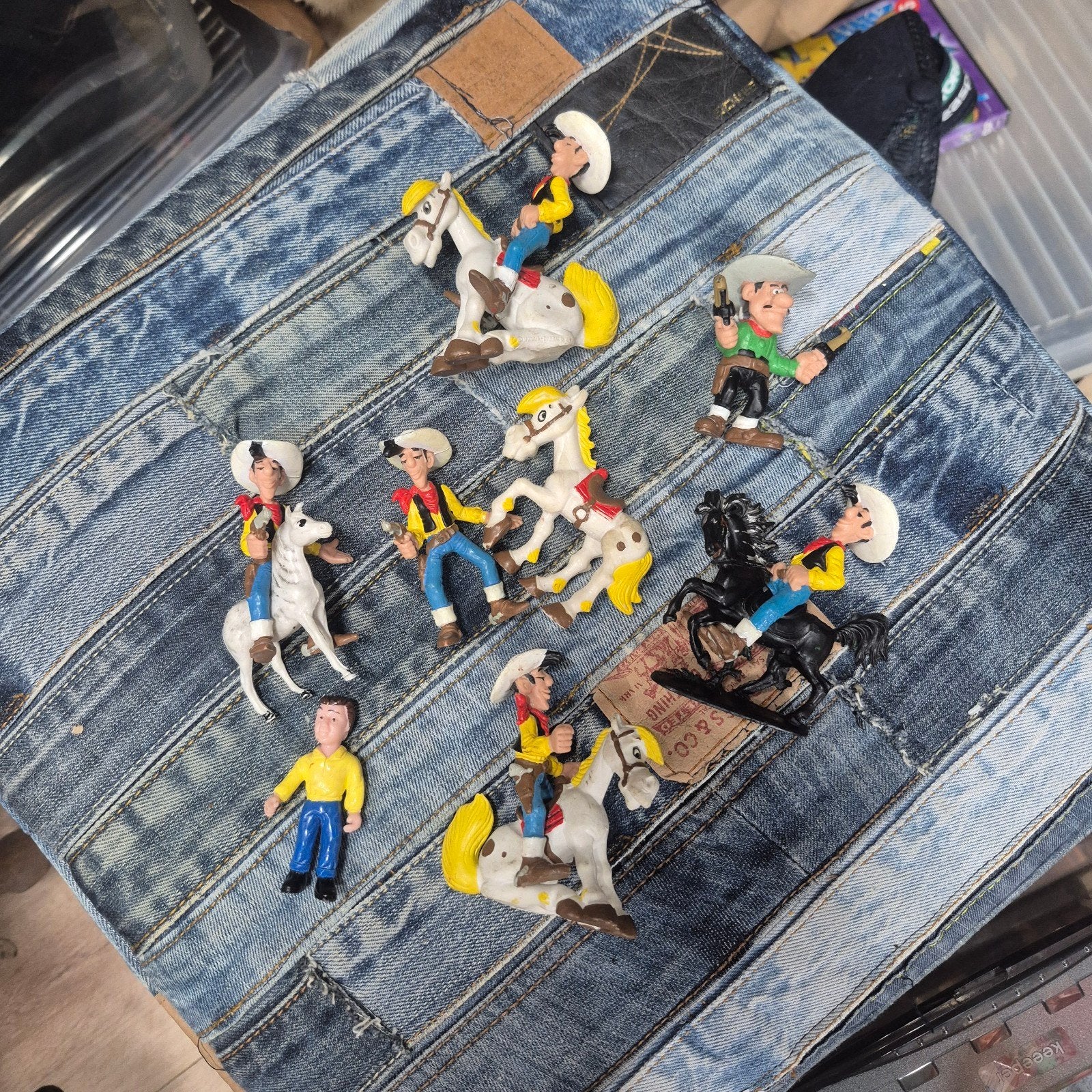 Lucky Luke figuren set - Vintage speelgoed, Ophalen of Verzenden