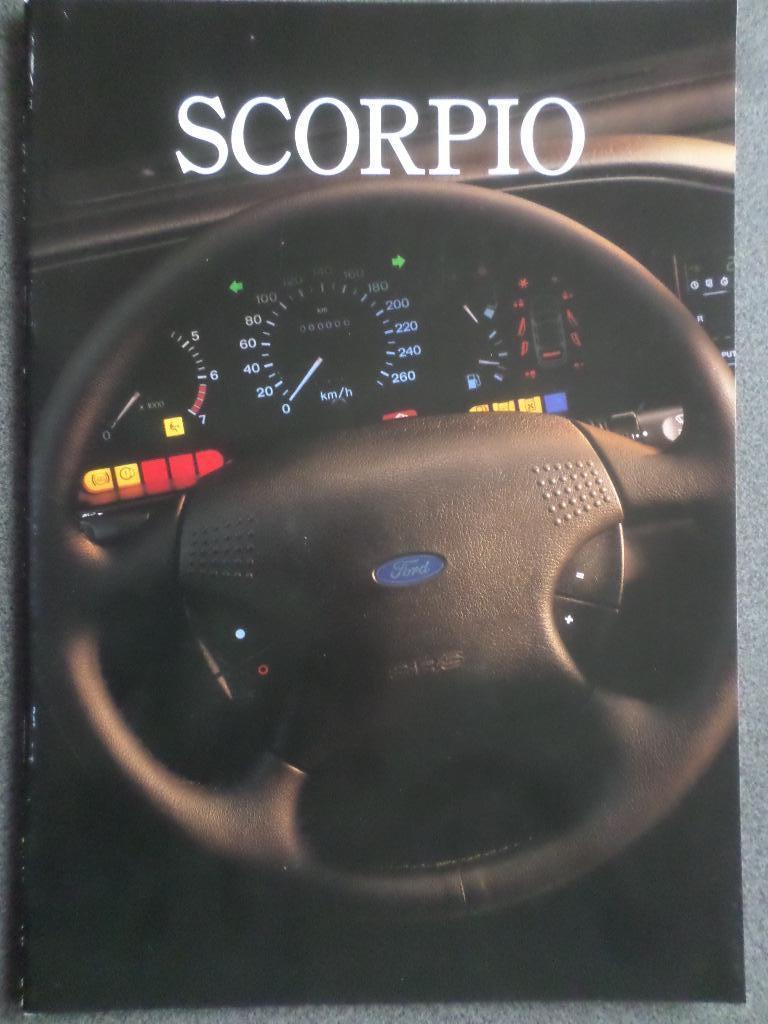 Ford Scorpio 2.0i & 2.9 V6 1993 Brochure, Ophalen of Verzenden, Zo goed als nieuw, Ford