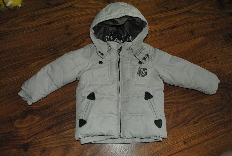 Stoere beige veren dons winter jas donsjack Zara kids 86, Jongetje of Meisje, Nieuw, Ophalen of Verzenden, Jasje