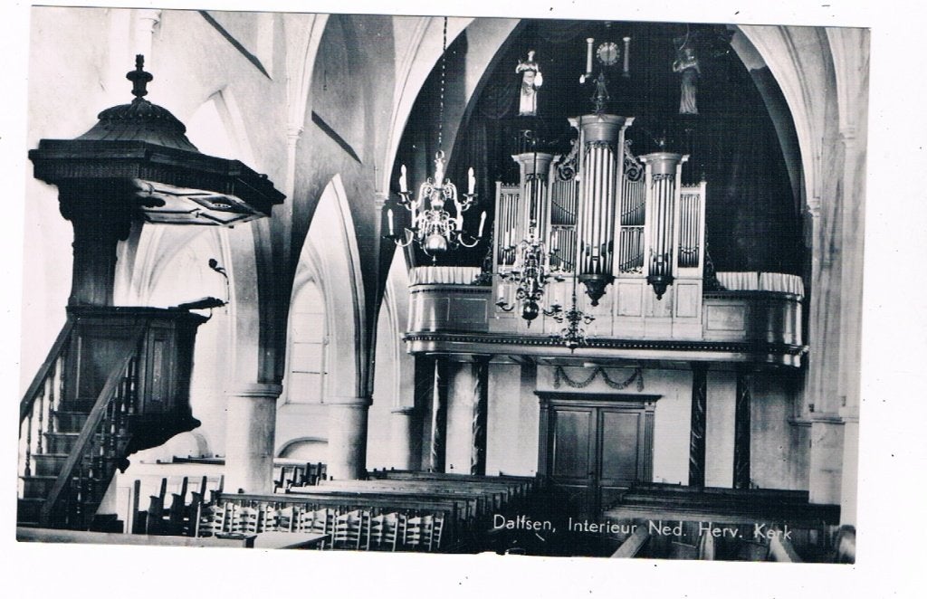 6 / DALFSEN : interieur Ned. Herv. kerk, Verzamelen, Verzenden, 1960 tot 1980, Ongelopen, Overijssel