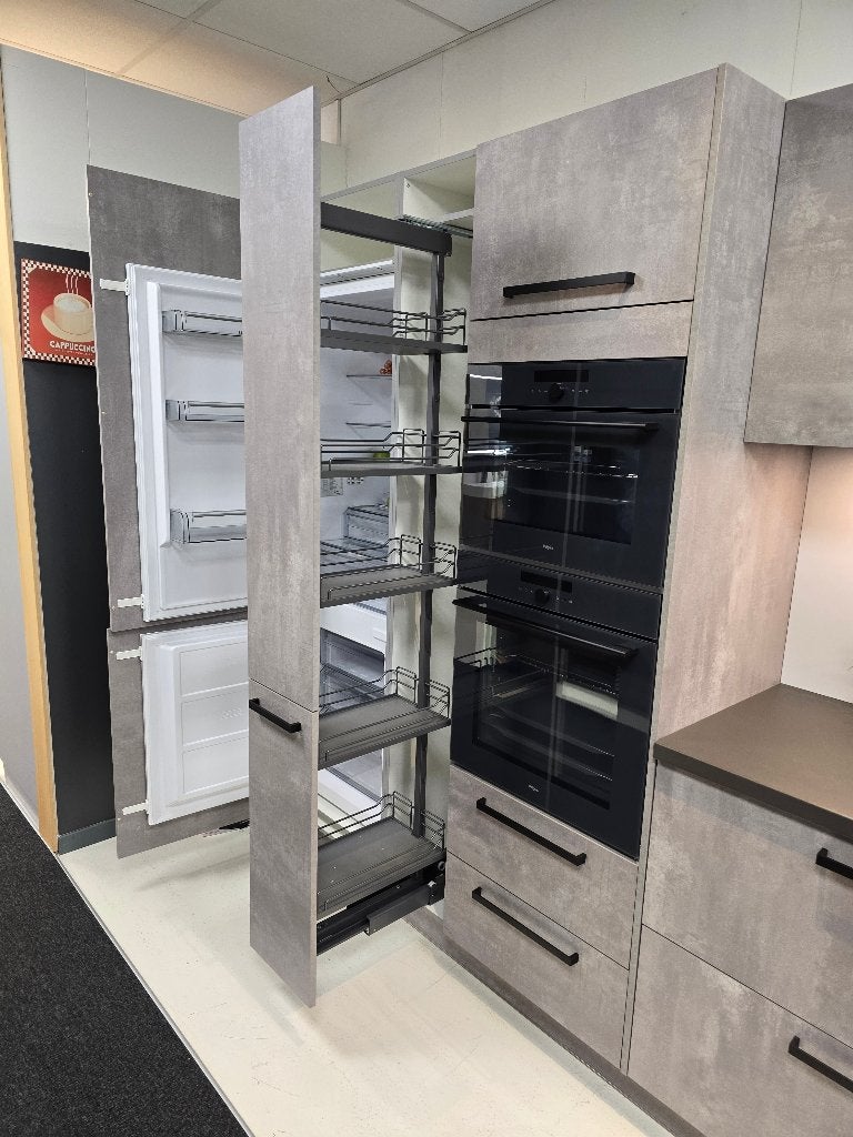 showmodel hoek keuken industrieel betonlook, Ophalen, Hoekkeuken, Nieuw, Kunststof