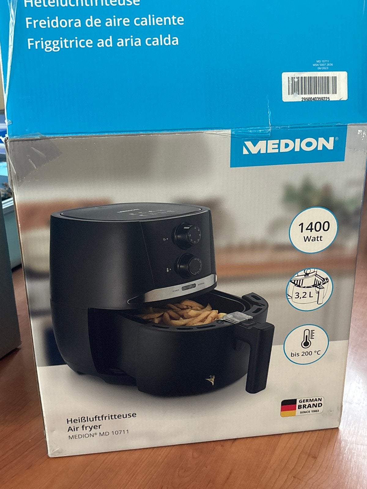 Medion MD 10711 Airfryer - 1400W, 3.2L, Witgoed en Apparatuur, Ophalen, Nieuw, Airfryer, 1000 t/m 1499 gram