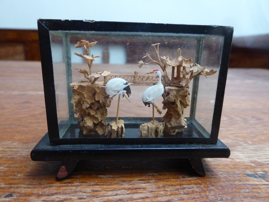 Chinese diorama met kurksnijwerk (3)
