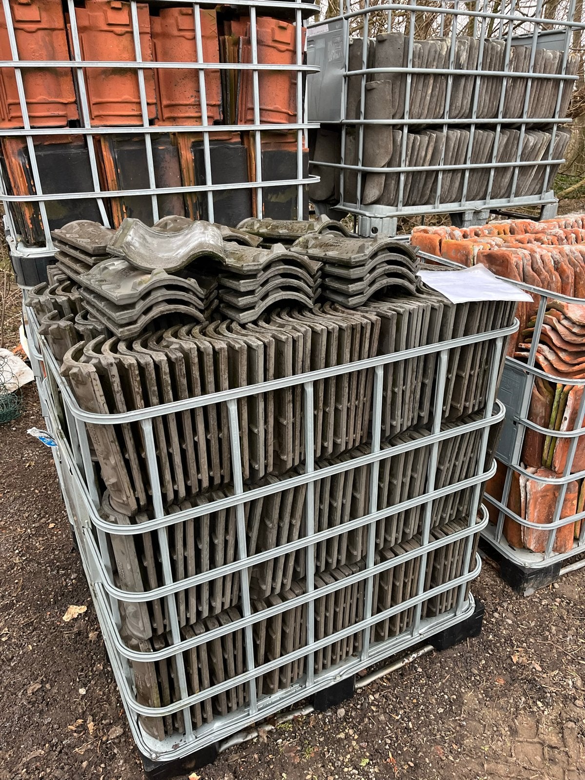 JD Belfeld gesmoorde dakpannen 385 stuks 37x27 cm, Ophalen, Gebruikt, Steen of Klei, 15 m² of meer