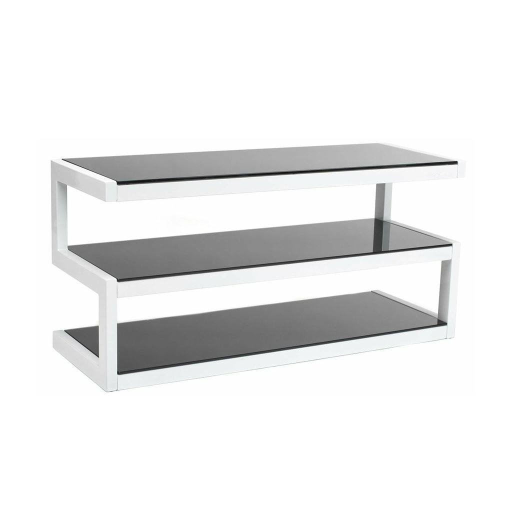 NorStone Esse wit zwart glas audio hifi, tv meubel, Ophalen of Verzenden, Nieuw, 2 tot 5 meter