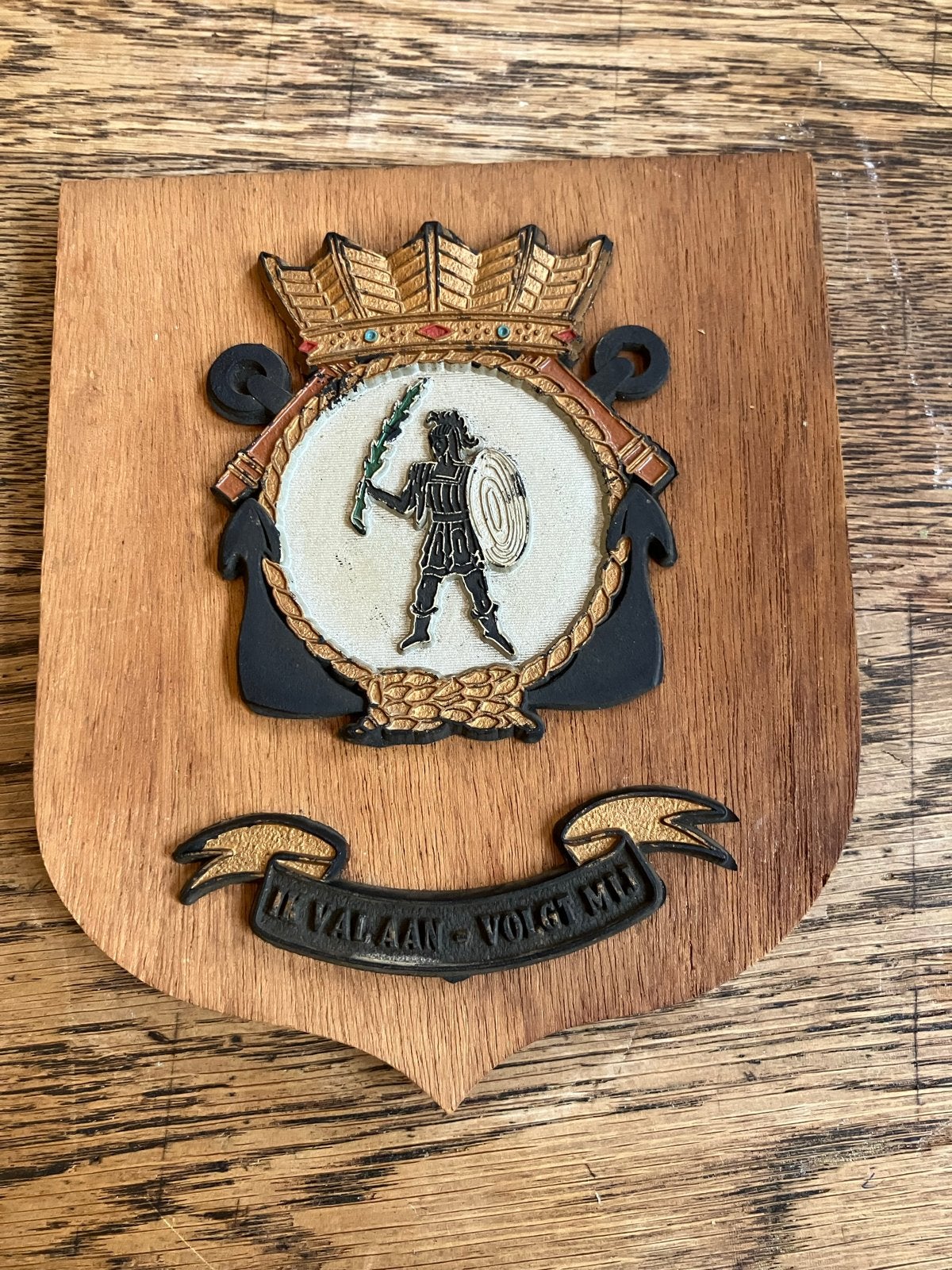 Karel Doorman Wandbord - 'Ik Valaan Volgt Mij', Ophalen of Verzenden